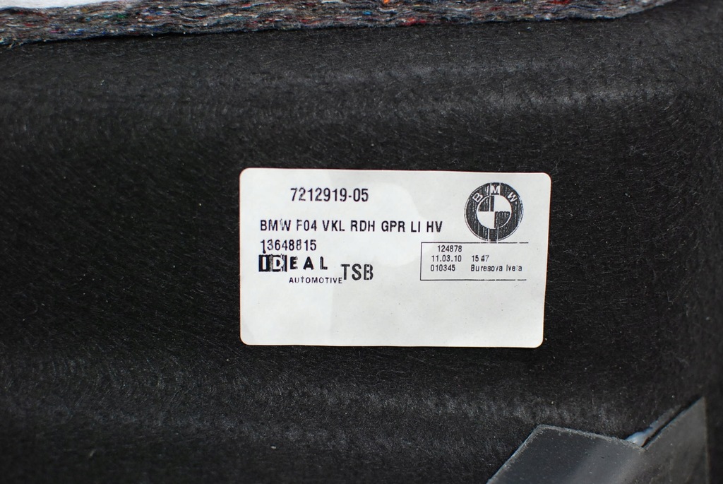 BMW F04 KOFFERRAUMVERKLEIDUNG LINKS HYBRID 7212919 Product image