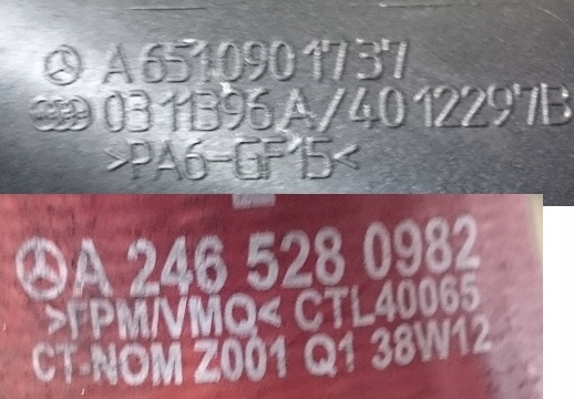 SCHLAUCHROHR MERCEDES A B GLA X156 A2465280982 Product image
