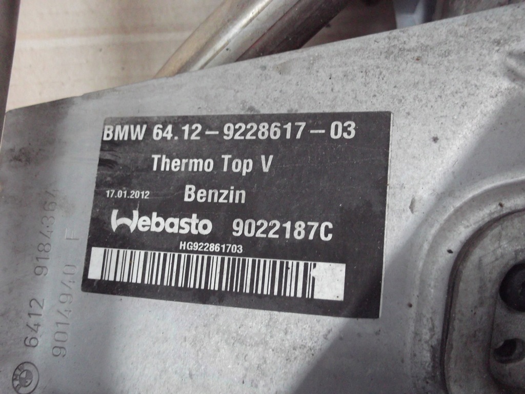 BMW F01 F06 F07 F10 F13 WEBASTO HEIZUNG BENZIN Product image