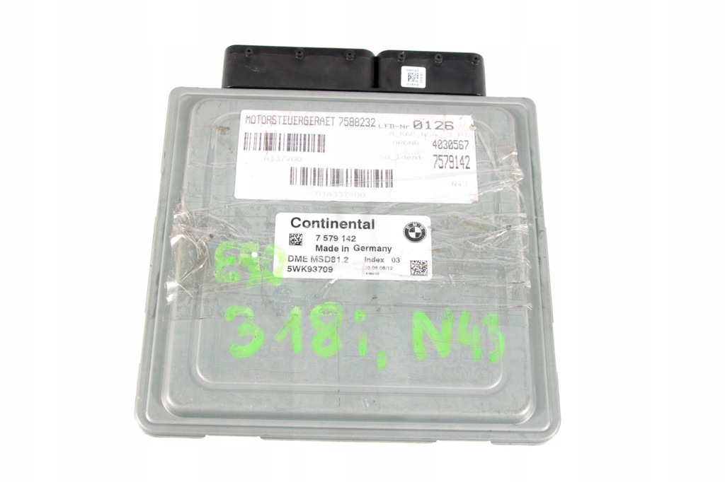 BMW E90 318i N43 COMPUTER + CAS + SCHLÜSSEL 7579142 Product image