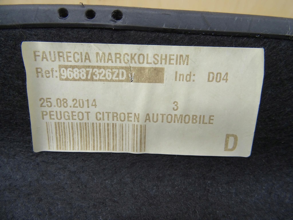 Citroen DS4 -Kofferraum 96887326zd Product image