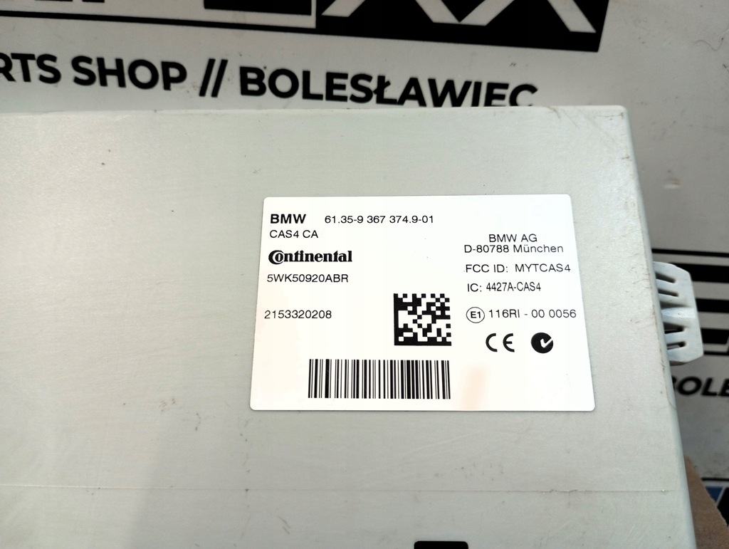 BMW F01 F07 F10 F11 X3 F25 CAS4 STEUERMODUL 9367374 Product image