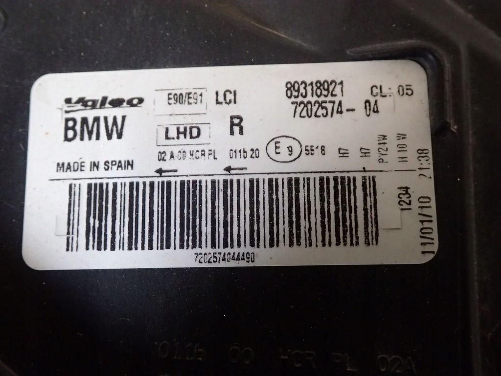 RECHTE LAMPE SCHEINWERFER BMW 3 III E90 E91 LIFT LCI Product image