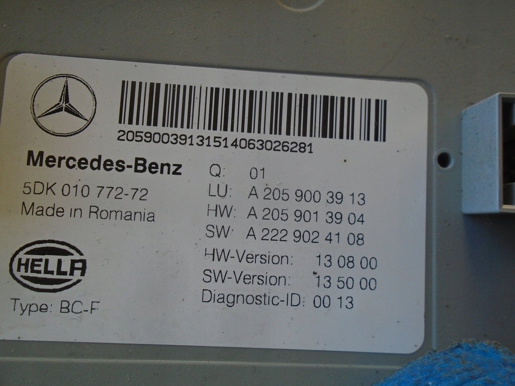 MERCEDES W205 MODUL SAM SICHERUNGSKASTEN 2.2 Product image