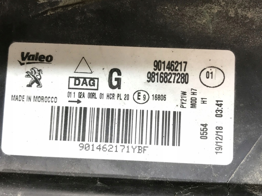 PEUGEOT PARTNER IV Linke Lampe LED 9816827280 Product image