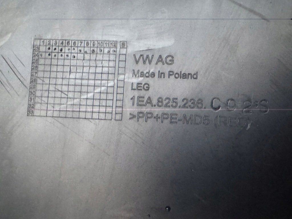 Motorbodenabdeckplatte VW ID.3 ID3 ID.4 ID4 SKODA ENYAQ 1EA825236C Product image