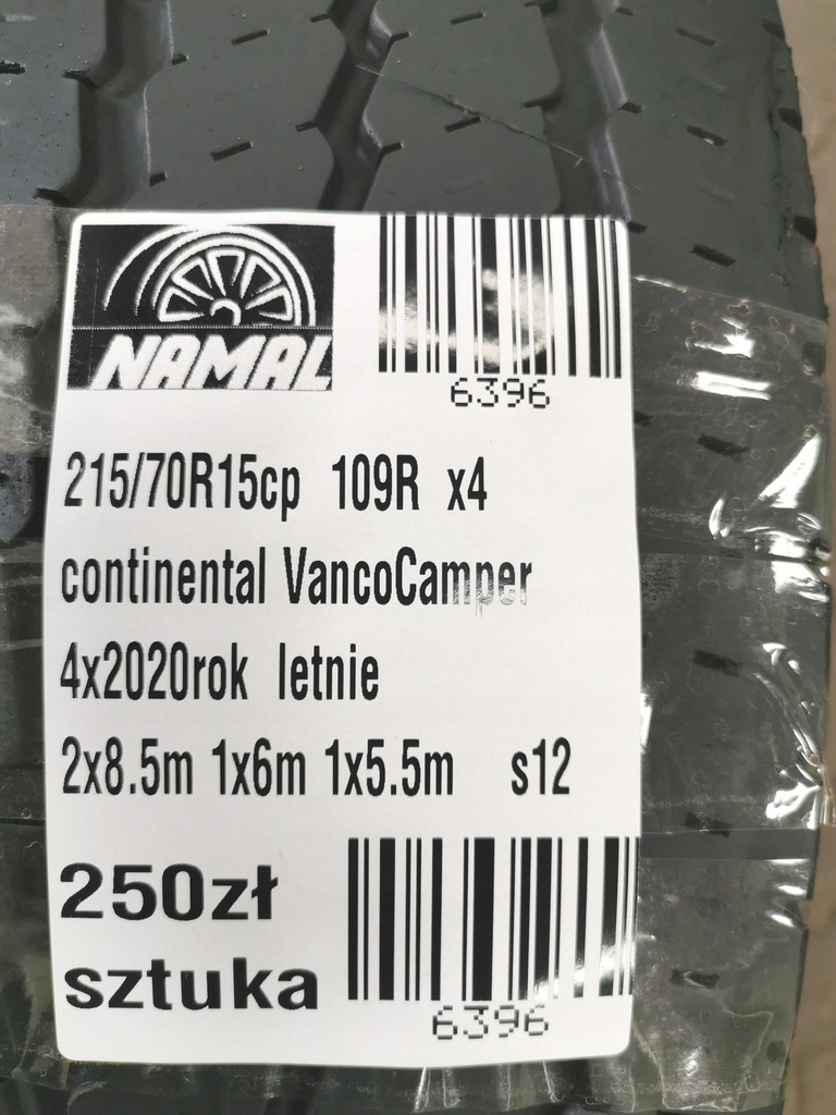 215/70R15cp Continental 2020 Sommerreifen 8,5 mm 6396 Product image