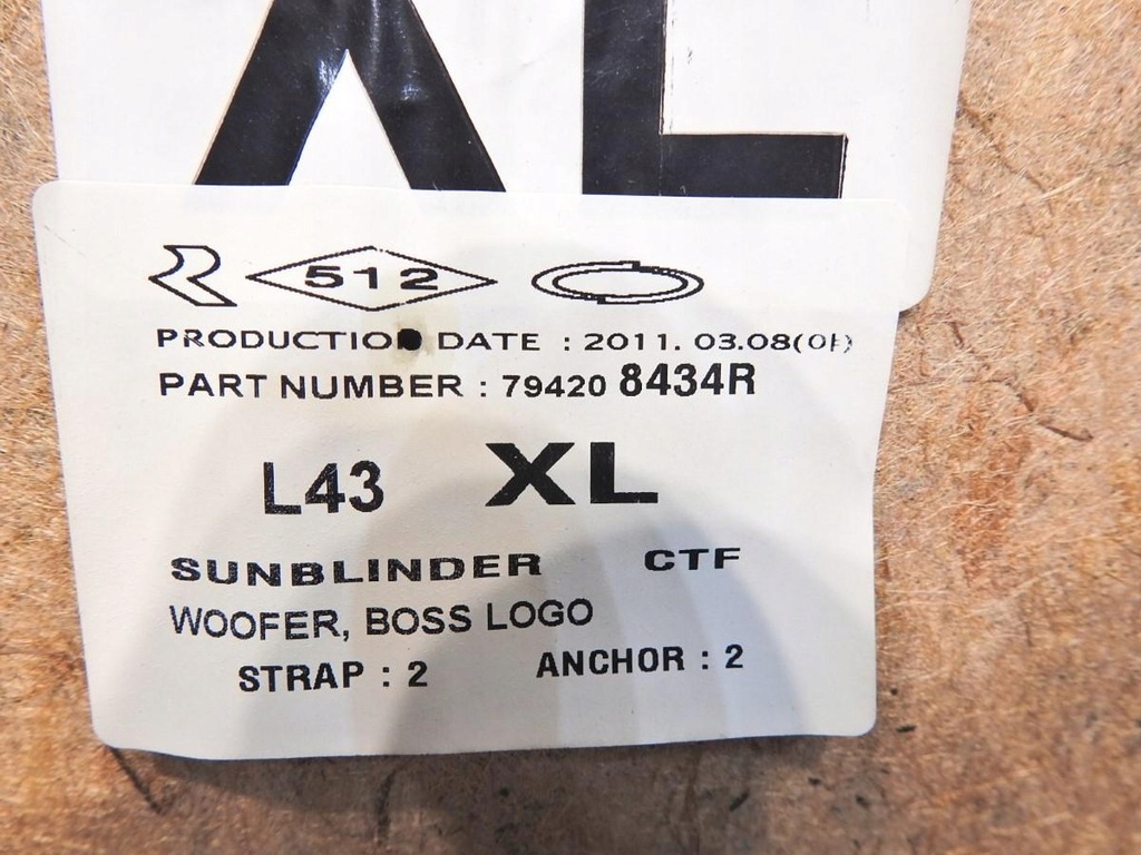 PÓŁKA TYLNA ROLETA RENAULT LATITUDE 794208434R Product image