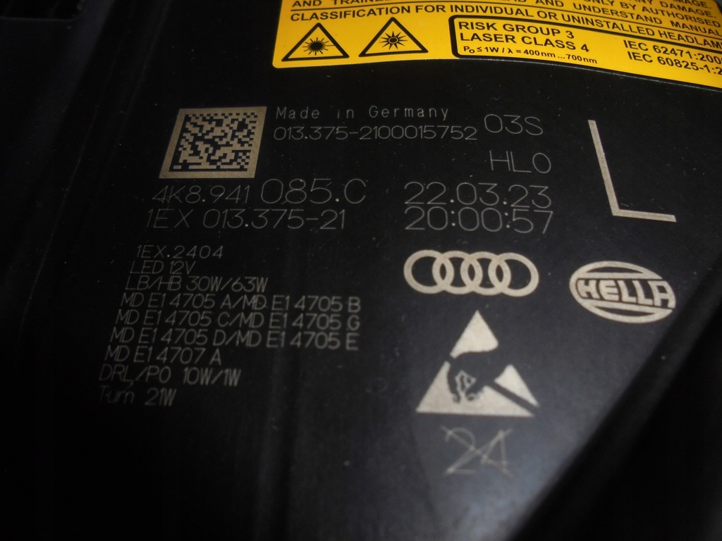AUDI RS6 RS7 4K8 FRONTLEUCHTEN LASER 4K8941085C 4K8941086C Product image