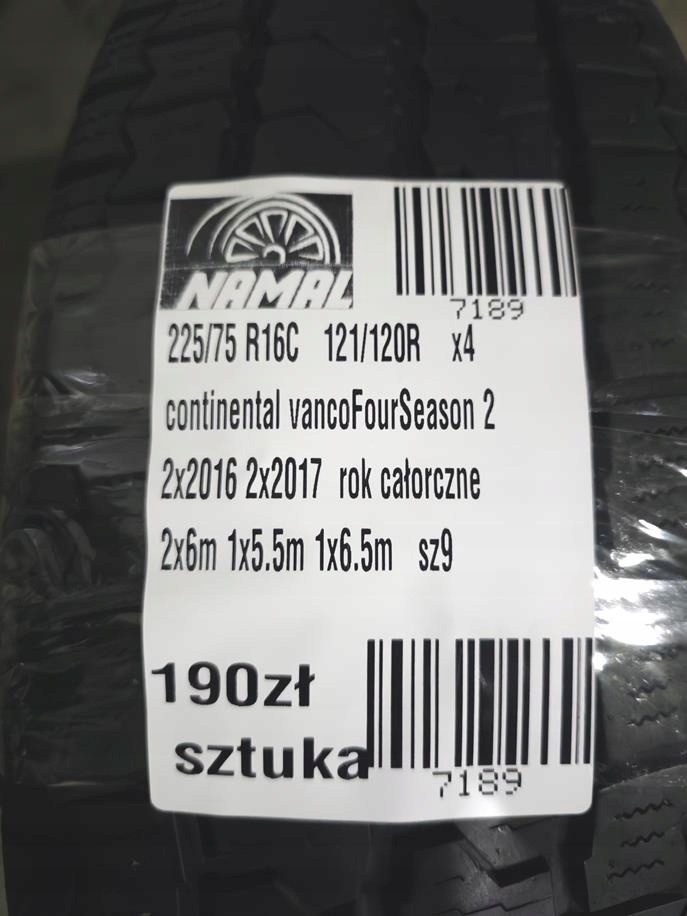 225/75r16C Continental 2017, alle Reifen 6,5 mm 7189 Product image
