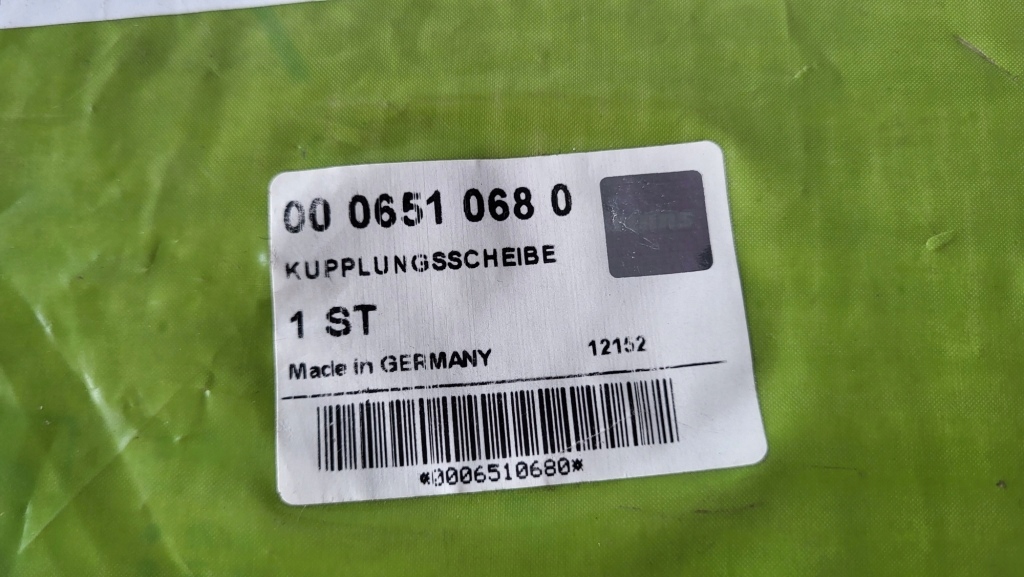 NEUE CLAAS ÜBERLASTKUPPLUNGSSCHEIBE 0006510680 GWR Product image