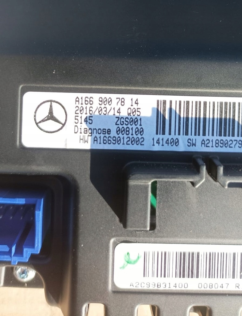 MONITOR EKRAN WYŚWIETLACZ NAVI MERCEDES W117 W176 CLA 45 A KLASA AMG Product image