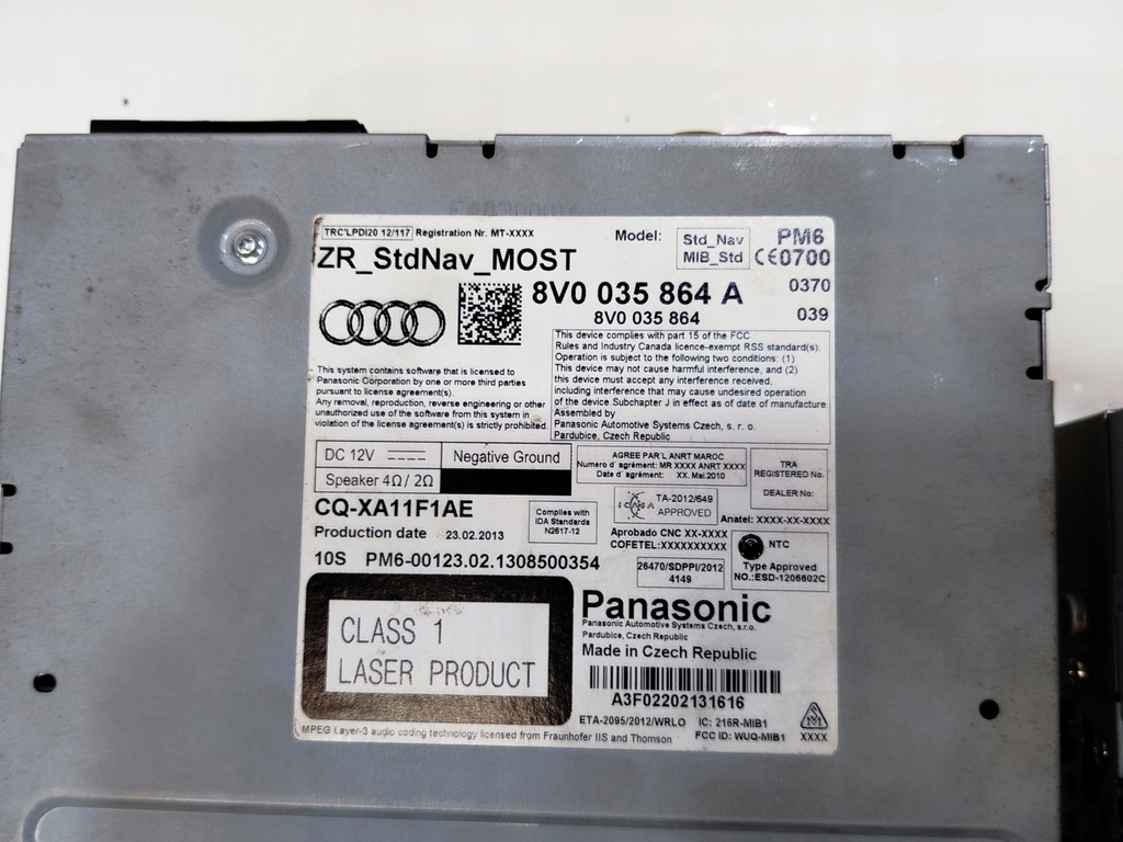 NAVIGATIONSLESEGERÄT AUDI A3 8V 8V0035864A FUNKTIONSFÄHIG, RECHTLICH! Product image