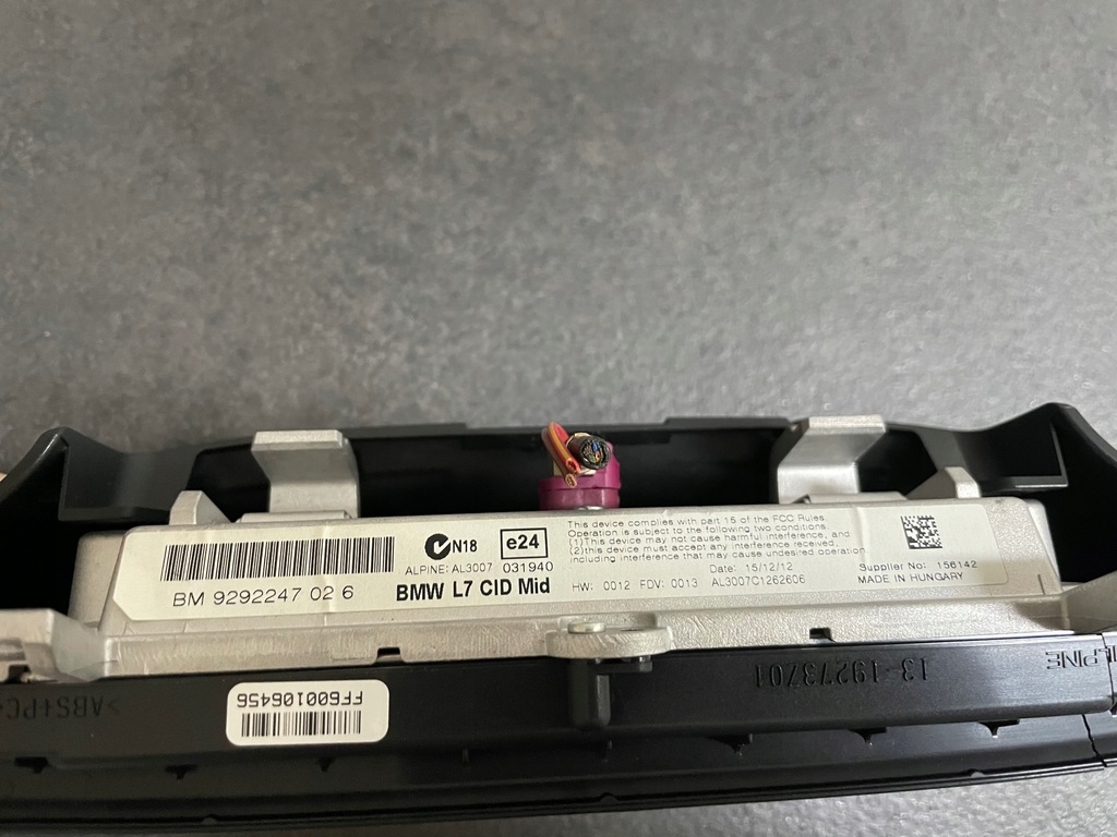 DISPLAY NAVIGATIONSBILDSCHIRM BMW F31 OE 9292247 Product image