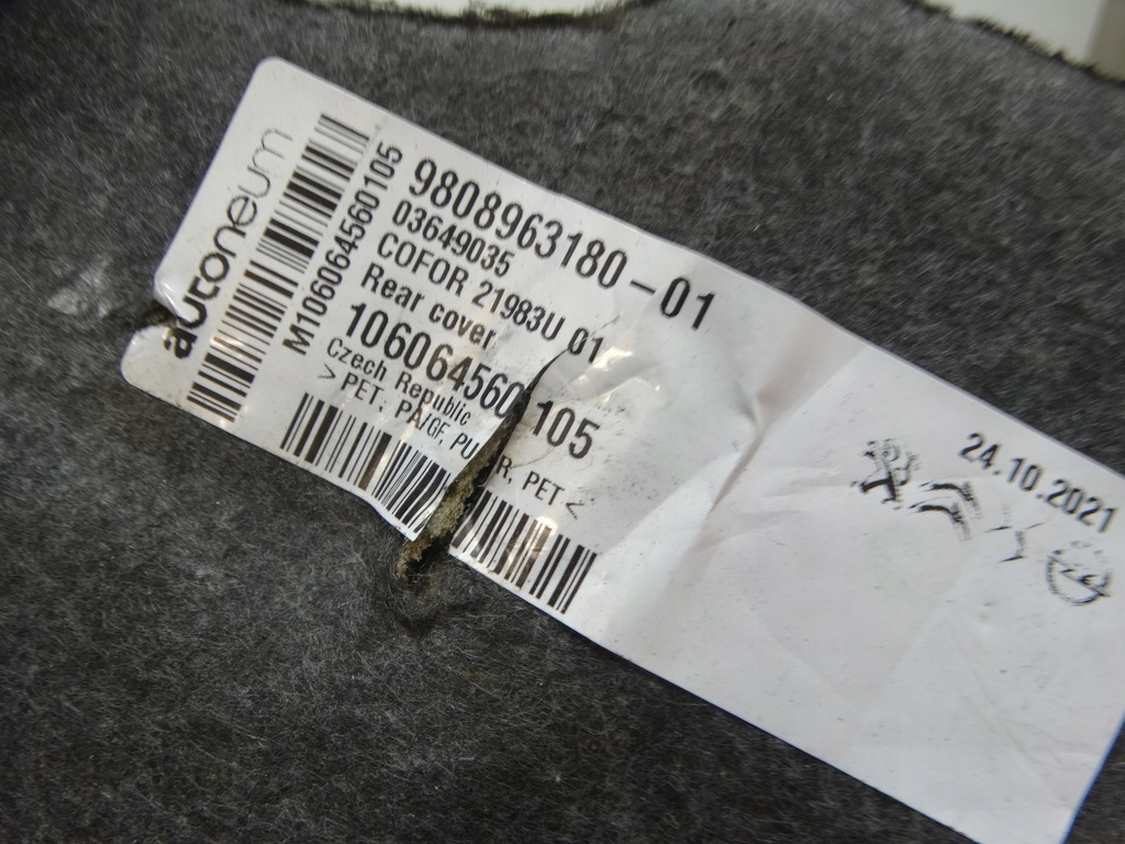KLINGENDE ABDECKUNG. PEUGEOT CITROEN MOTOR 9808963180 Product image
