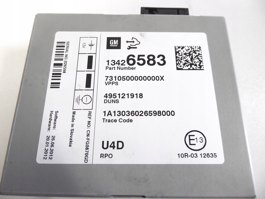 U4D-MODUL 13426583 OPEL ZAFIRA C TOURER Product image