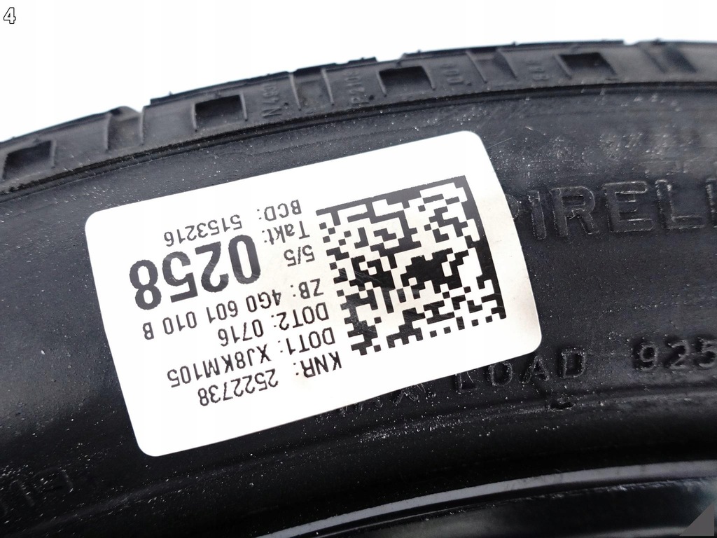 AUDI A6 S6 4G0 A7 S7 4G8 10-18 LIFT RESERVERAD T145/60R20 105M PIRELLI Product image