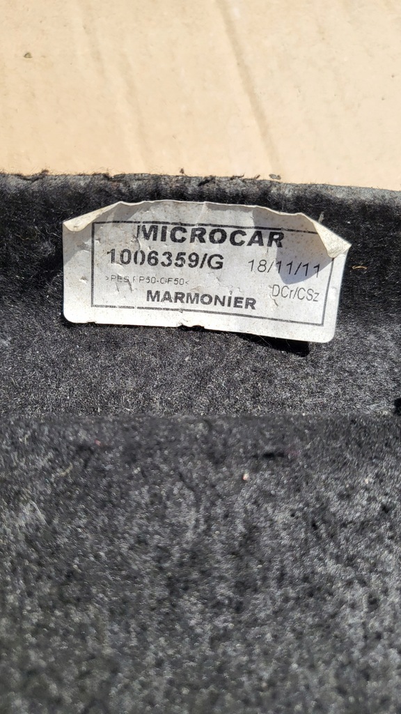 MICROCAR MGO 11R HINTERER KOFFERRAUM Product image