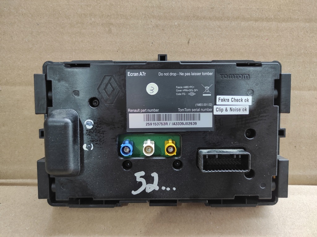 Navigationsbildschirm Tomtom Renault Scenic III 259153753R Product image