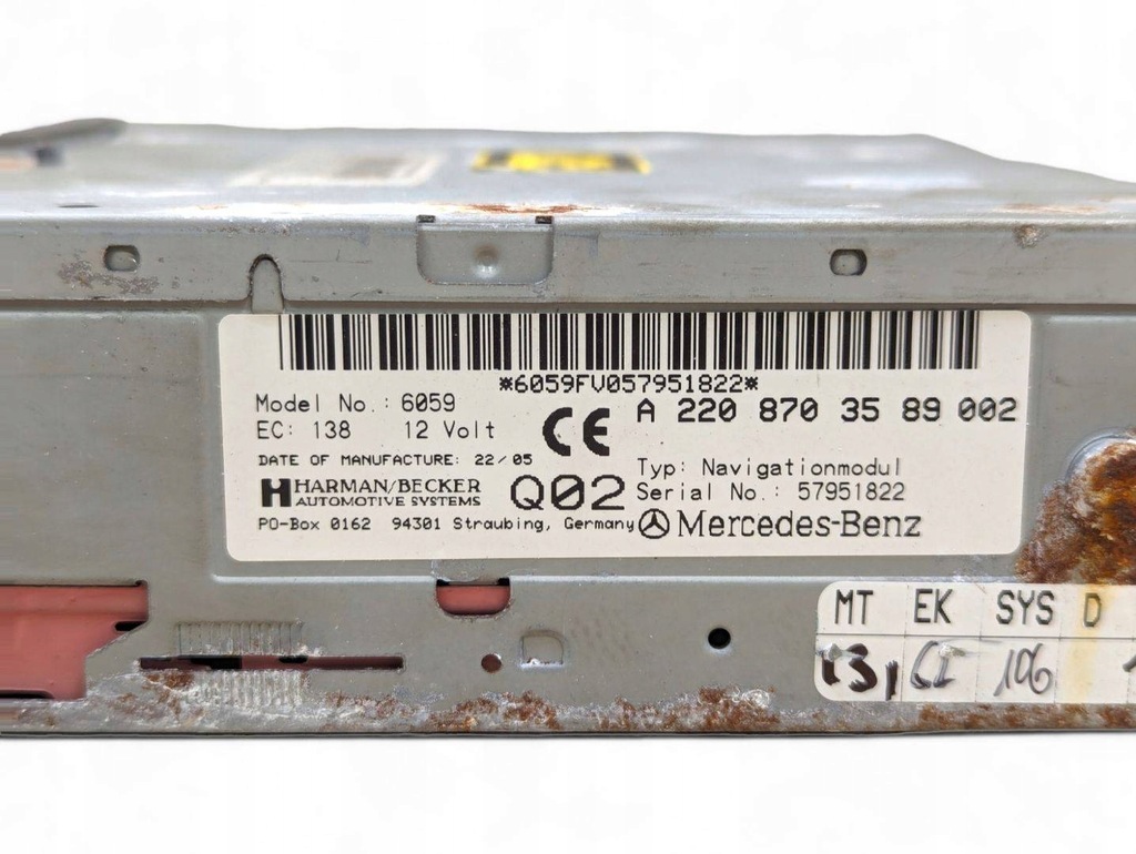 Radionavigation Mercedes-Benz CLS-Klasse C219 2005 A2208703589 Product image