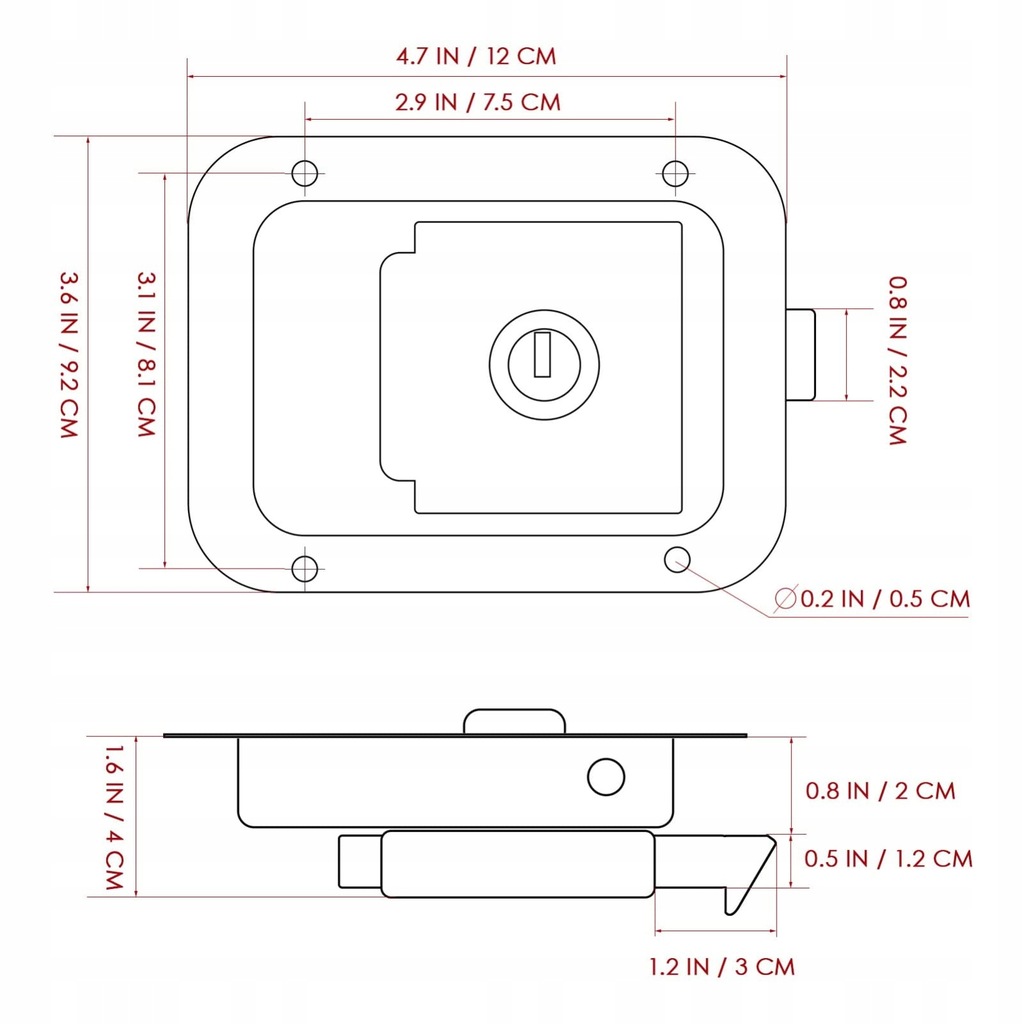 Eingangsschloss, Wohnwagen-Türschloss Product image
