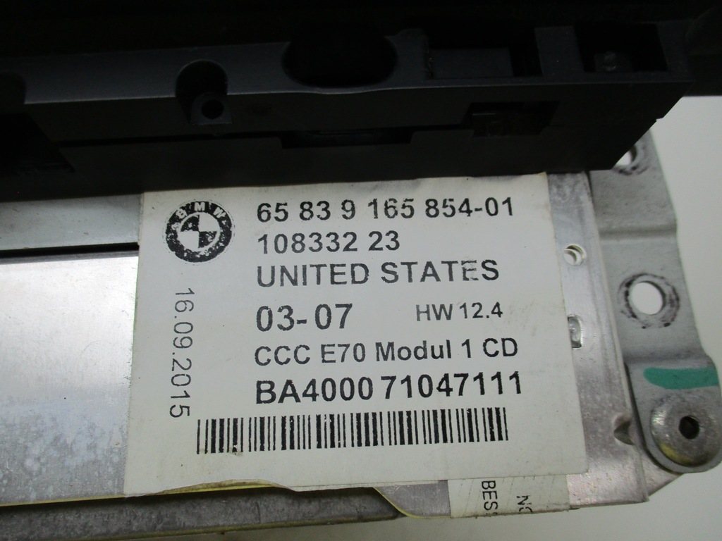 BMW X5 E70 Navigationsleser CCC-Modul 9165854 9133784 Product image