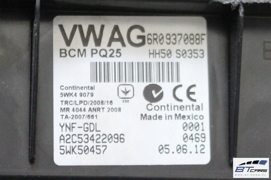 VW Der Käfer -Startset des Autofeuerfeuerautos 5C5920870C 03L906023 Product image