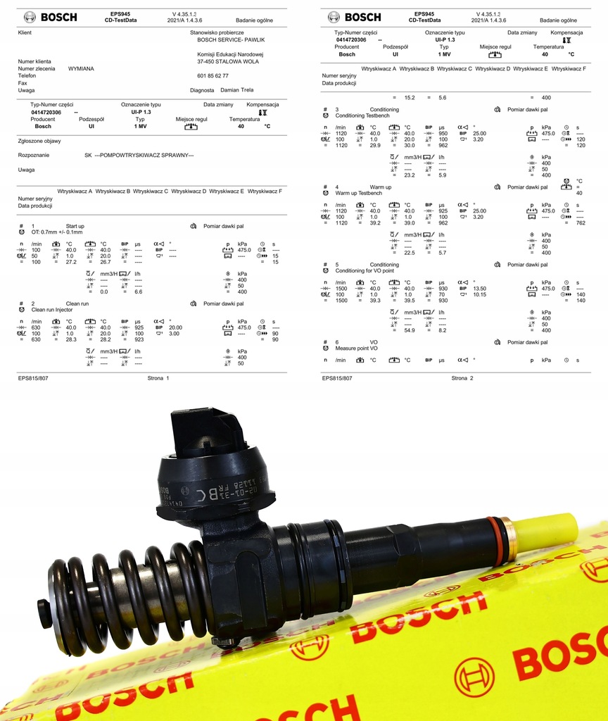 SPRITZEINHEIT EINSPRITZUNG 0414720306 VW PASSAT B6 2.0 TDI Product image