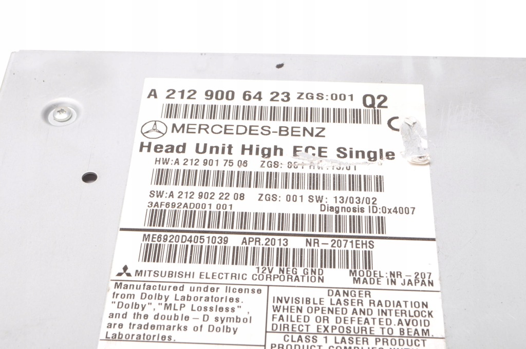 MERCEDES W212 W218 LIFT RADIO NAVIGATION A2129006423 Product image