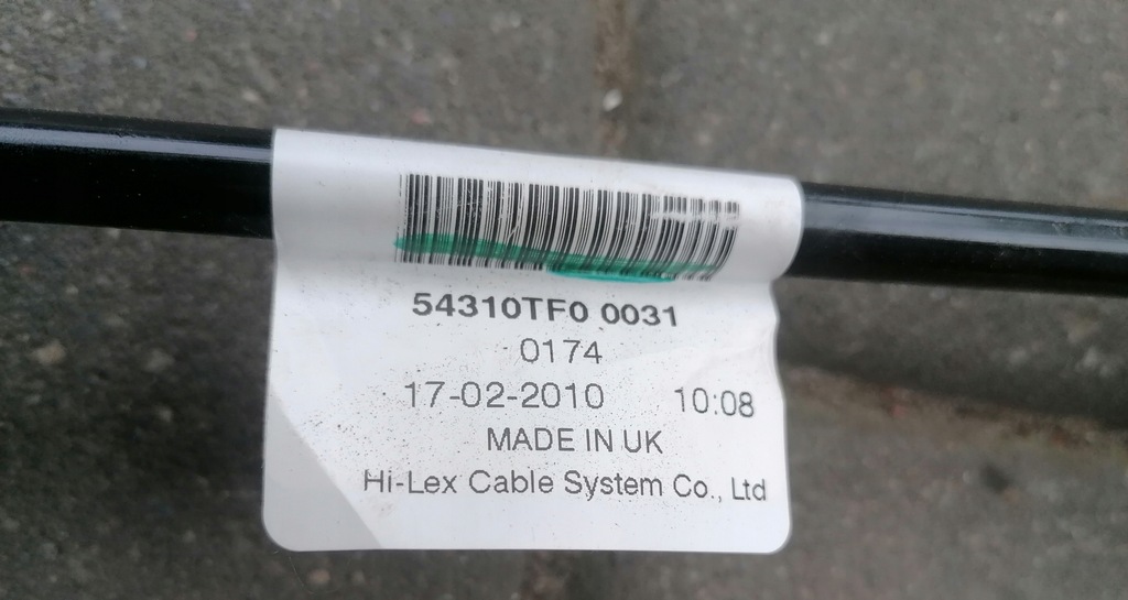 SCHALTKABEL GETRIEBEWAHLHEBEL HONDA JAZZ III 2008-2014 Product image