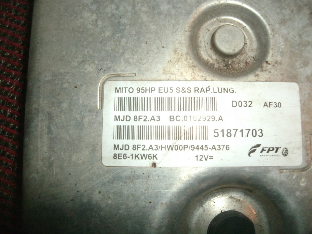 MOTORSTEUERGERÄT ALFA MITO 1.3 MJD8F2.A3 51871703 Product image