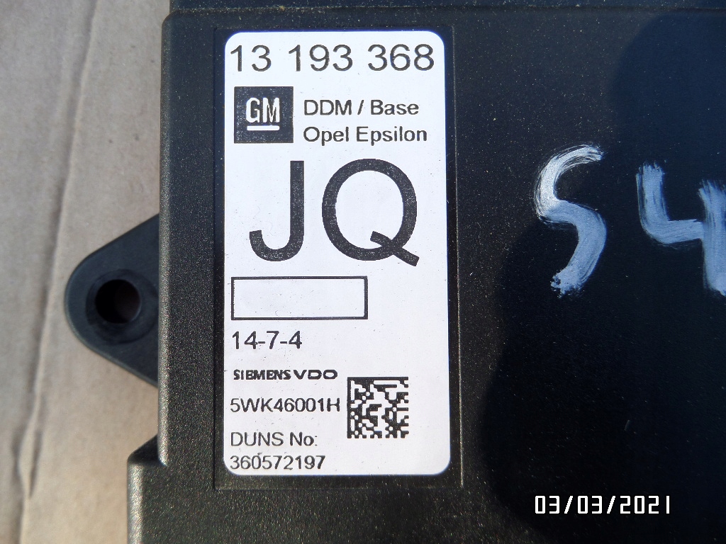 OPEL VECTRA C RELAIS TÜRMODUL JQ 13193368 Product image