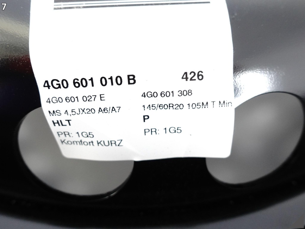 AUDI A6 S6 4G0 A7 S7 4G8 10-18 LIFT RESERVERAD T145/60R20 105M PIRELLI Product image