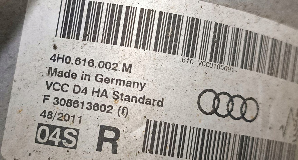 Audi A8 S8 D4 4H 2012 Heckpneumatischer Suspensionsschockdämpfer Product image