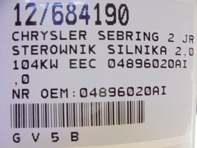 Chrysler Sebring 2 JR Motor Controller 2.0 104 kW EEC Product image