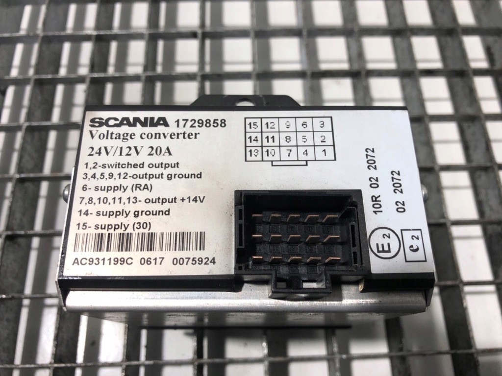 KONVERTER 24V/12V 20 A 1729858 SCANIA 4 - Serie 124 /G420 Product image
