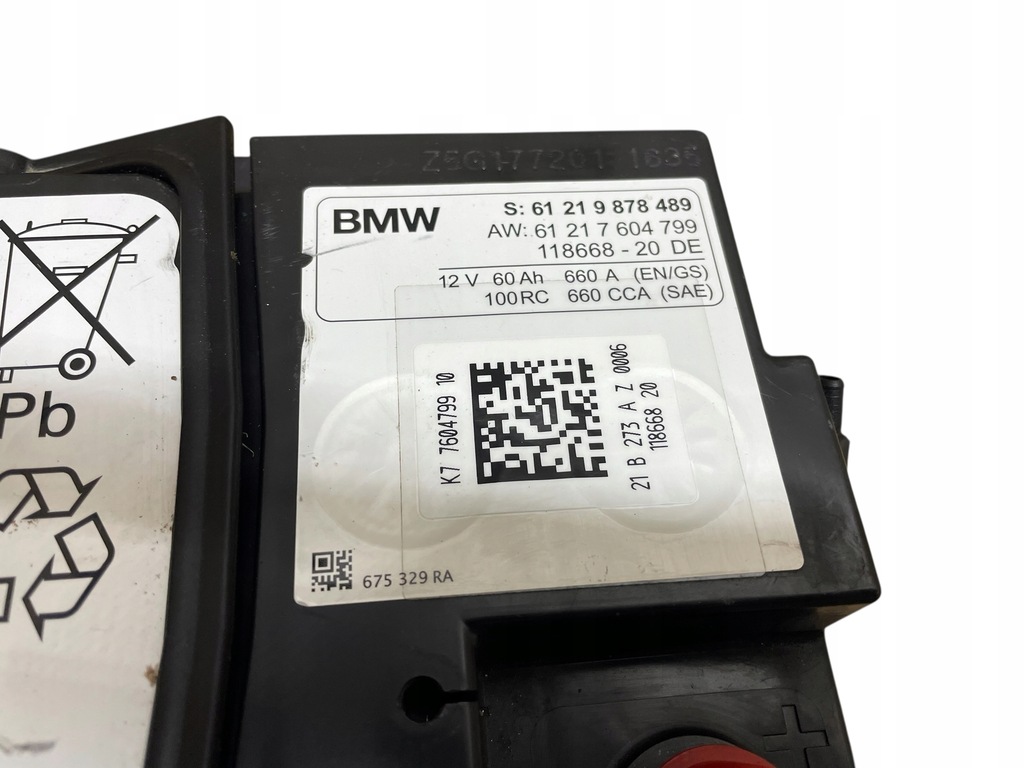 AGM START-STOP 12V 60AH 660AH BMW 2021R Batterie Product image