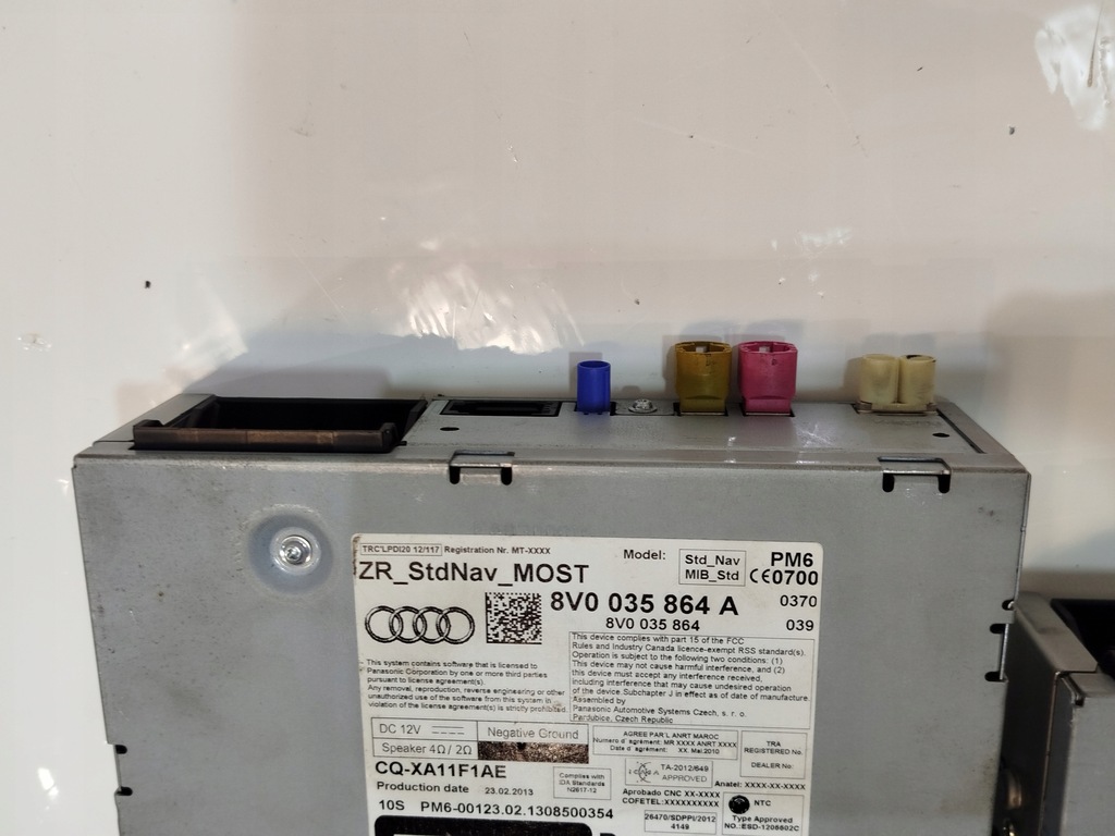 NAVIGATIONSLESEGERÄT AUDI A3 8V 8V0035864A FUNKTIONSFÄHIG, RECHTLICH! Product image