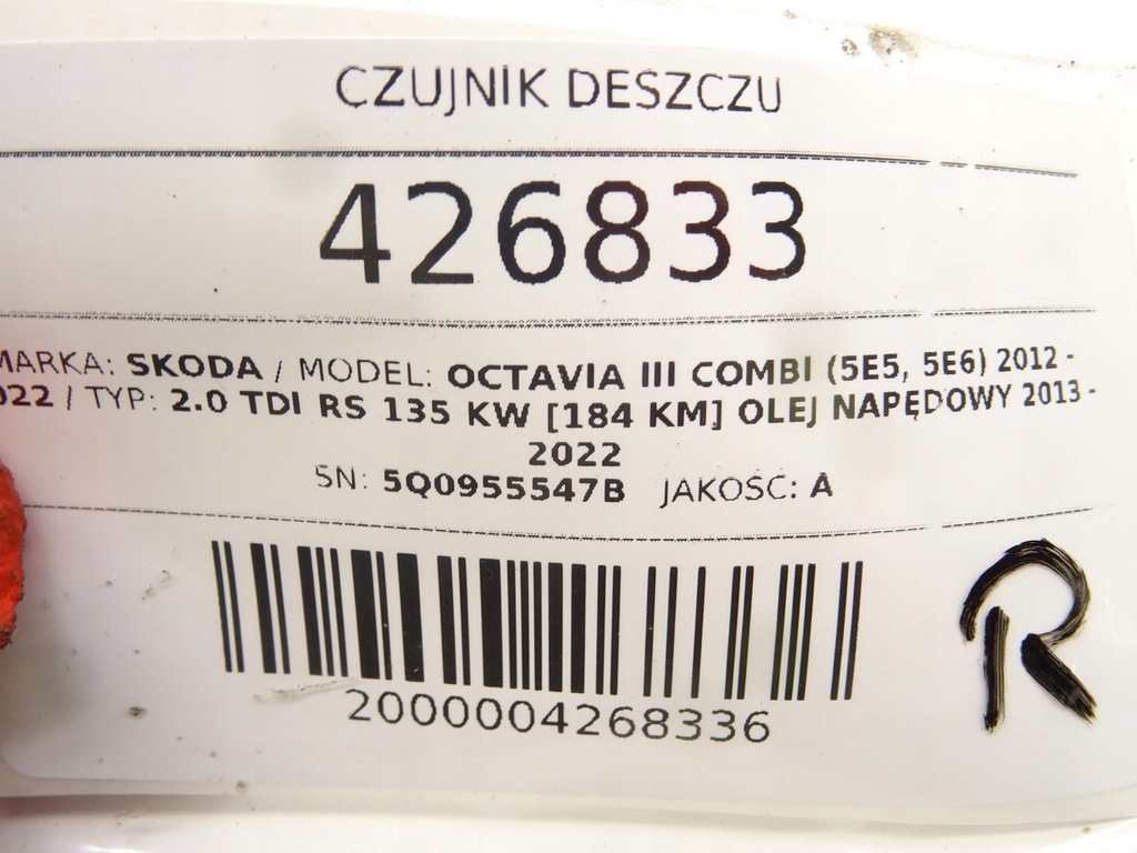 REGENSENSOR SKODA OCTAVIA III 5Q0955547B Sensor Product image