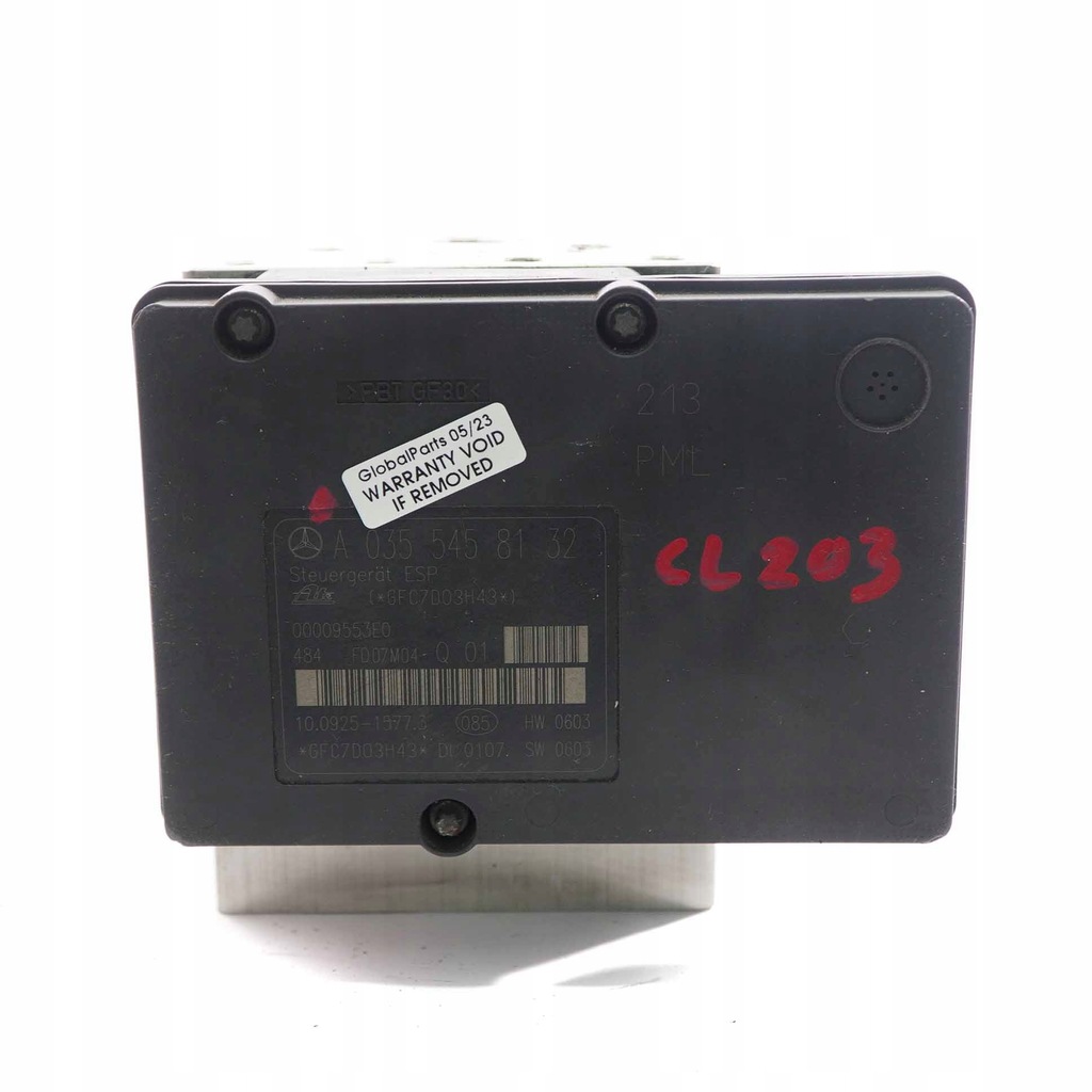 Mercedes W203 ABS ESP Bremspumpensteuergerät A0355458132 A0054314412 Product image