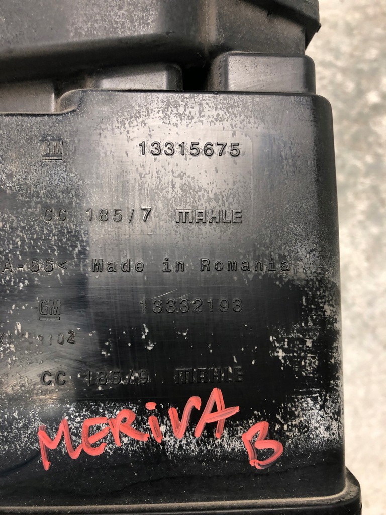 KOHLENSTOFFFILTER OPEL MERIVA B 13315675 Product image