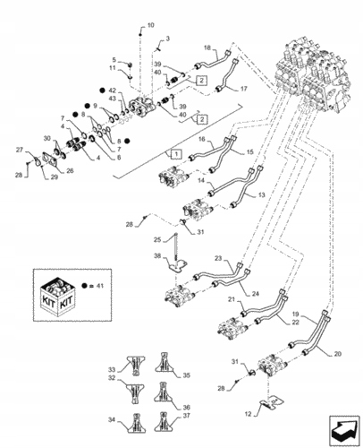 CASE MAGNUM HYDRAULIKSYSTEM SCHLAUCHROHR Product image