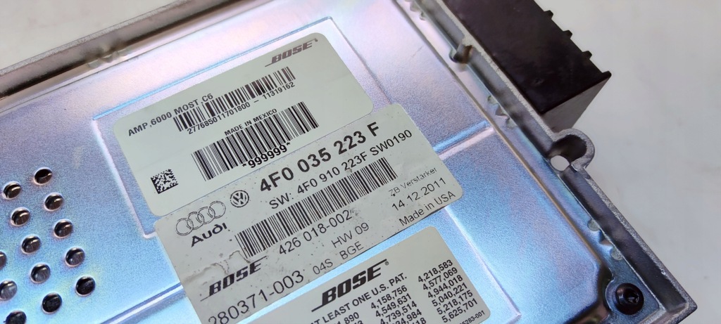 BOSE VERSTÄRKER AUDI A6 C6 4F0035223F 4F0910223F FUNKTIONAL Product image