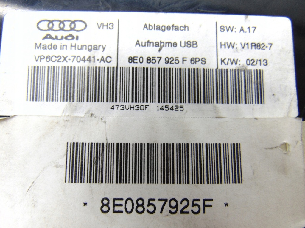 TUNER USB-MODUL 8E0857925F AUDI A3 8P 03-12 R A4 Product image