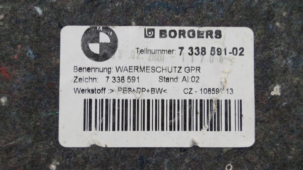 BMW 1 F20 F21 11-19 Kofferraumverkleidung 7338591 Product image