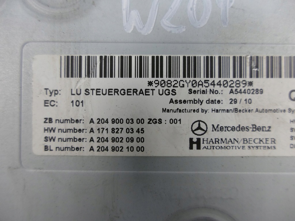 MERCEDES C W204 TELEFONMODUL GSM-CONTROLLER Product image