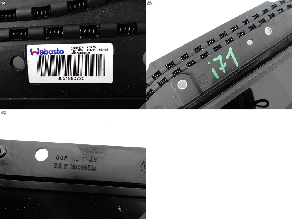 AUDI RS7 S7 A7 C7 4G8 10-18 LIFT SUN ROOF ENGINE ROLLER SHUTTER ALCANTARA COVER Product image