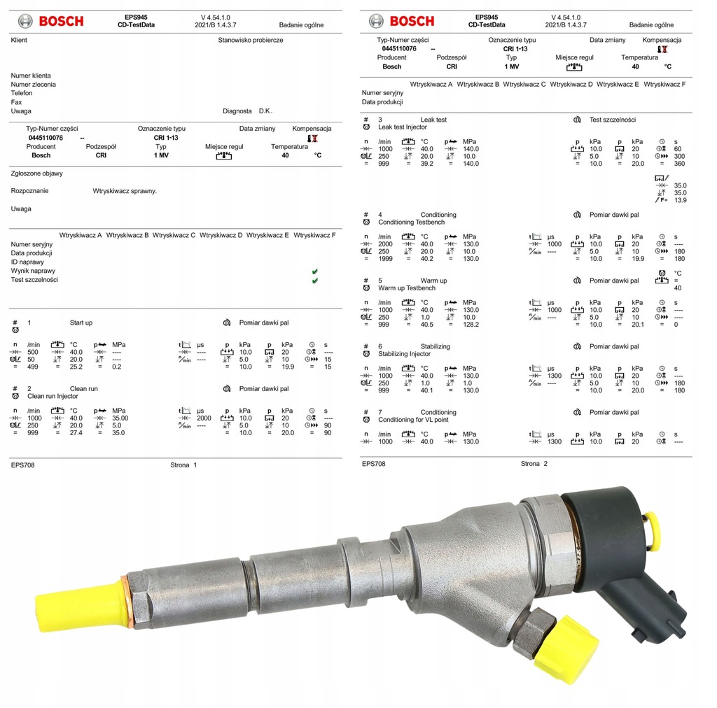 BOSCH INJEKTOR 0445110076 Garantie 2 Jahre Product image