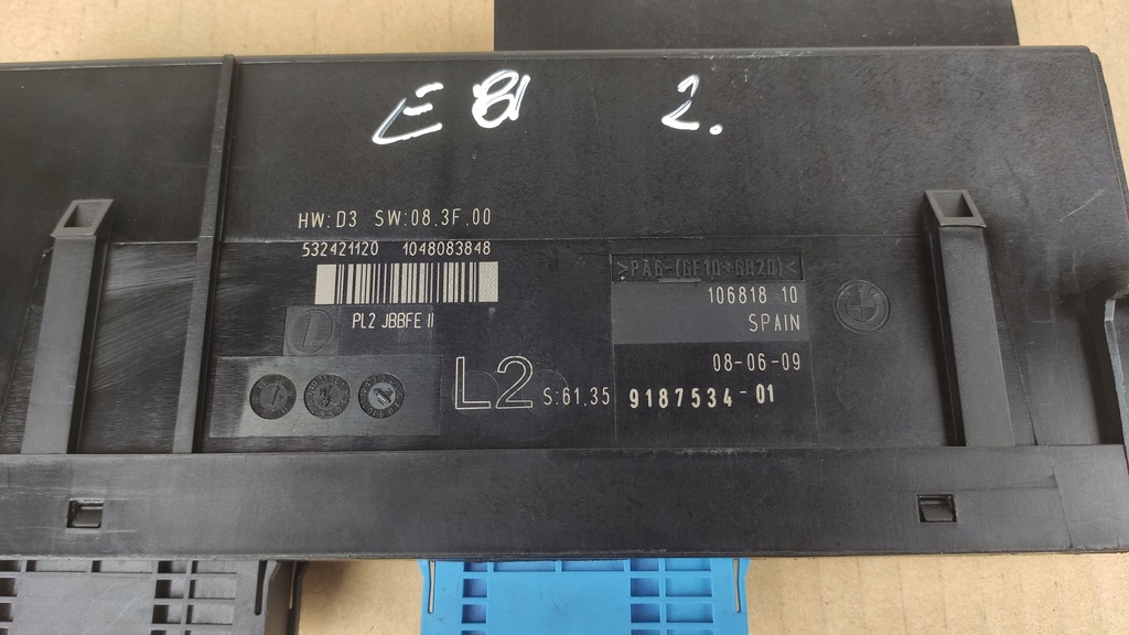 BMW E87 E90 KOMFORTMODUL PL2 JBBFE II L2 9187534 Product image