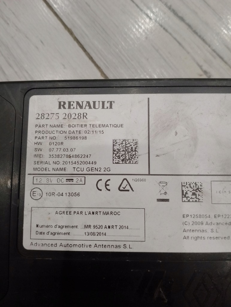 TCU-CONTROLLER-MODUL 282752028R RENAULT Product image